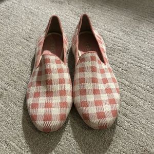 Rothy’s Pink Gingham Merino Wool Marta Ferri Loafer 9.5